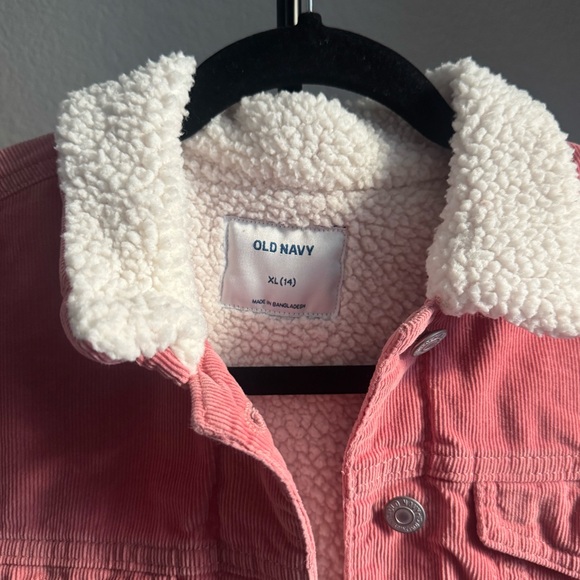 LIGHTLY WORN Old Navy Girl’s Jacket with Sherpa Lining - Picture 6 of 6